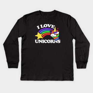 I love unicorns Kids Long Sleeve T-Shirt